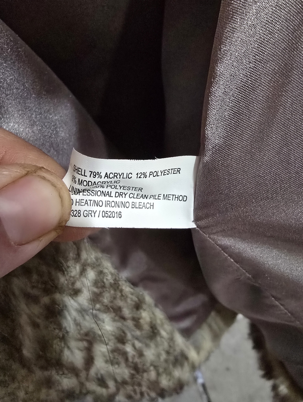 Donna Salyers Fabulous Furs Faux Fur Coat Gray S - Picture 4 of 7